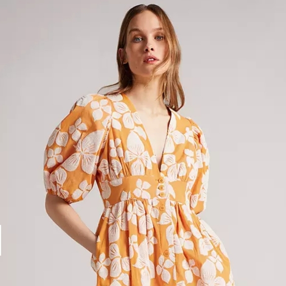 Ted Baker London Cinthy Floral Jacquard A-Line Dress - Picture 5 of 12